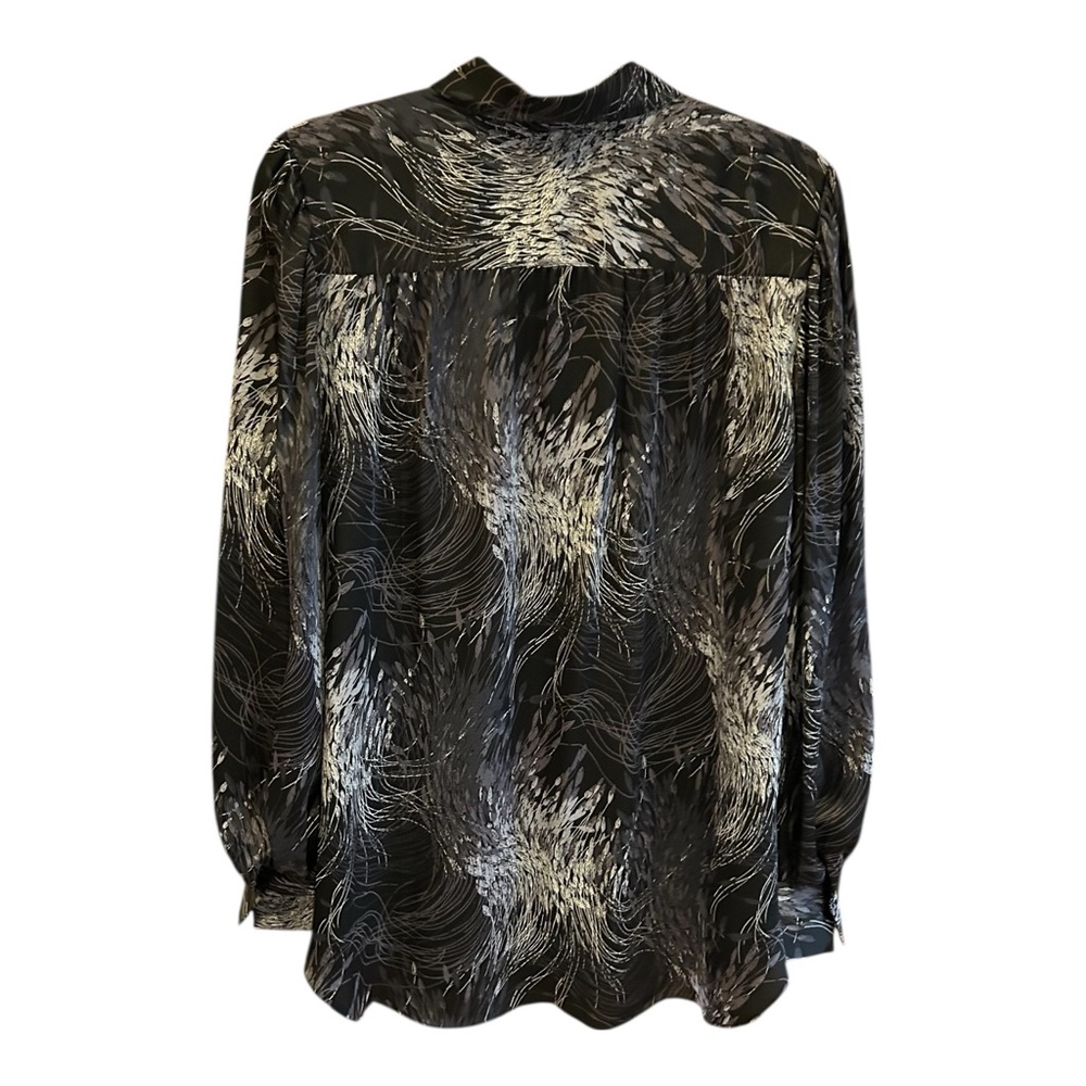 EQUIPMENT Danton Print Blouse‎ Anthracite L - Picture 4 of 14